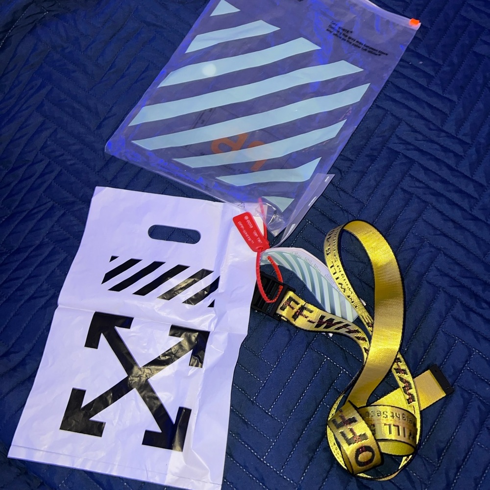 Off-White Yellow Industrial Belt with Bags